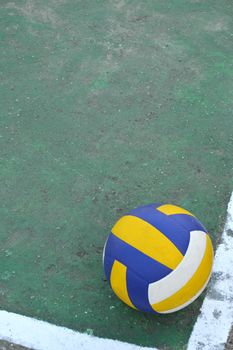 a ball volleyball on volleyball courts