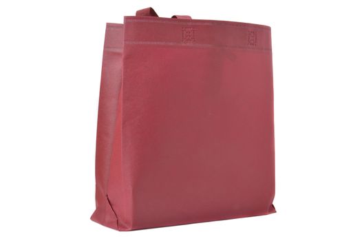 red cloth bag on white background