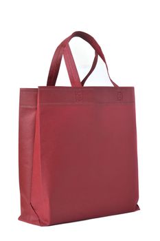 red cloth bag on white background