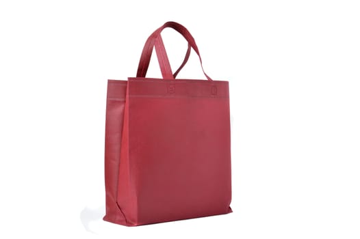 red cloth bag on white background