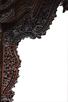 traditional Jepara carving ornaments on the wood