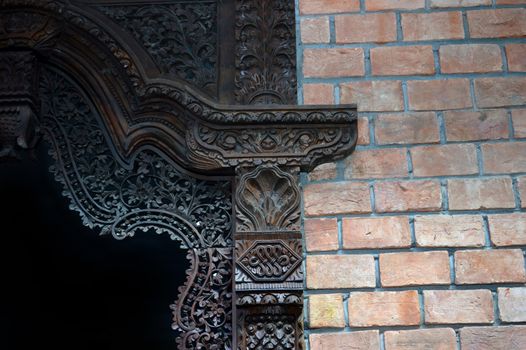 traditional Jepara carving ornaments on the wood