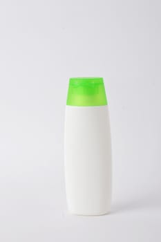 plastic bottles on white background