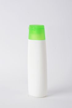 plastic bottles on white background