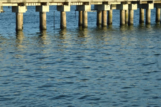 concrete pier in the seaport town of Tarakan, Indonesia