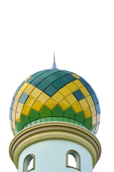 the dome of mosque on whire background