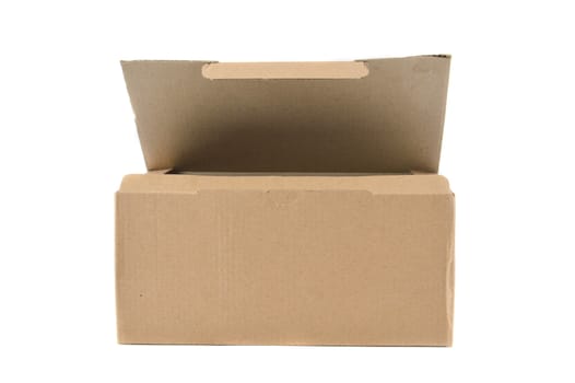 brown carton on white background