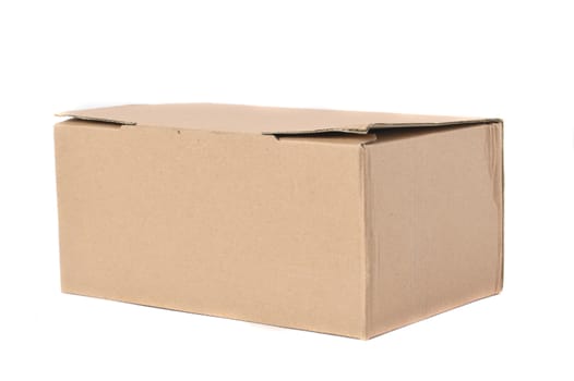 brown carton on white background