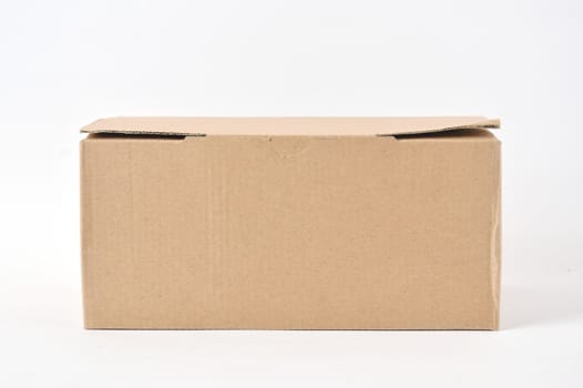 brown carton on white background