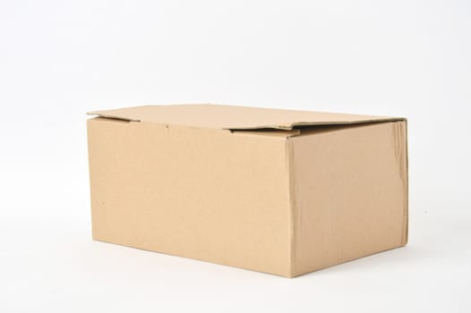 brown carton on white background