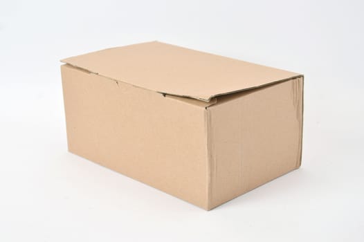 brown carton on white background