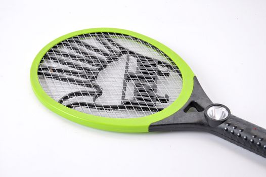 racket electric mosquito killer on white background