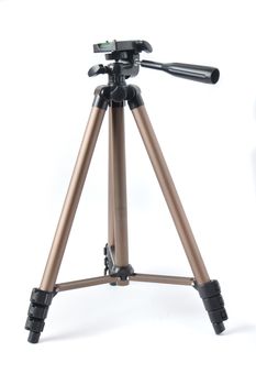 camera tripod on white background