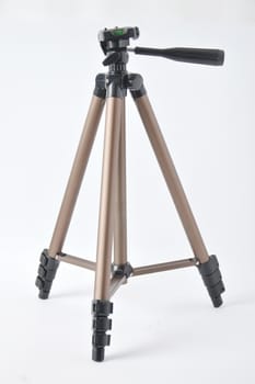 camera tripod on white background