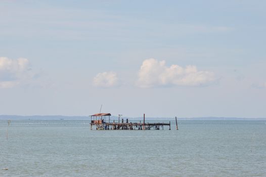 pier at middle of the sea