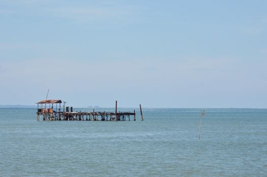 pier at middle of the sea