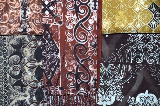 detailed patterns of Indonesia batik cloth
