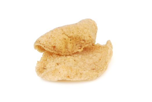 Fish cracker on white background.With Clipping Path.