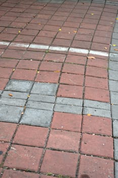 pattern on the footpath paving block
