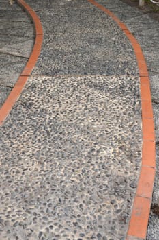 pattern on the footpath paving block