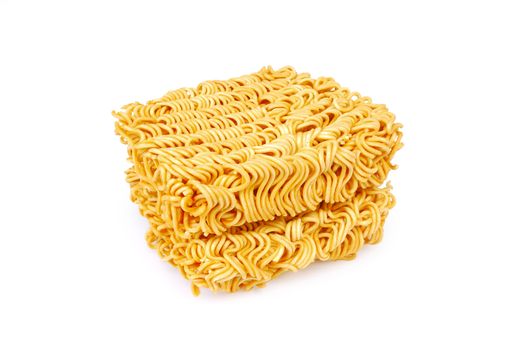 Instant noodles on white background.With Clipping Path.