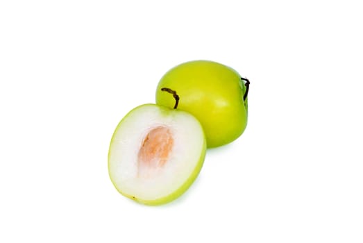 Thai monkey apple on white background.With Clipping Path.