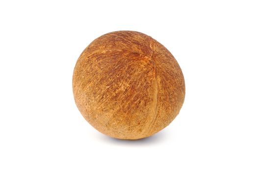 Dried coconut on white background.with clipping path.