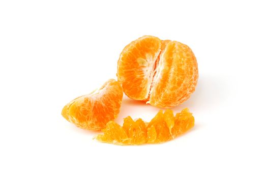 Orange meat on white background.  Orange repair the worn parts.