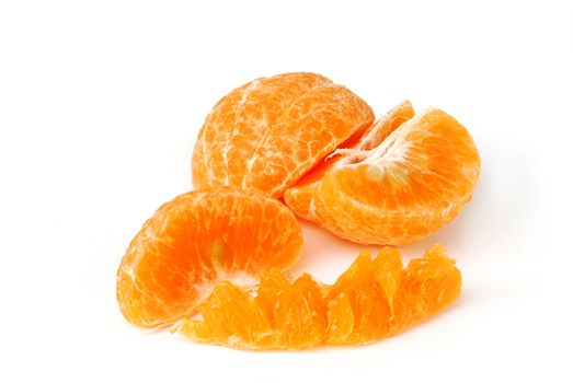 Orange meat on white background.  Orange repair the worn parts.