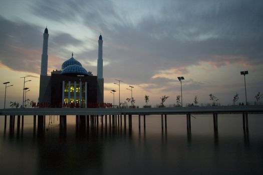 Amirul mukmin, a floating mosque in Makassar, Indonesia
