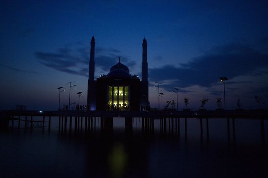 Amirul mukmin, a floating mosque in Makassar, Indonesia