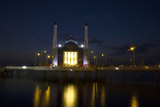 Amirul mukmin, a floating mosque in Makassar, Indonesia