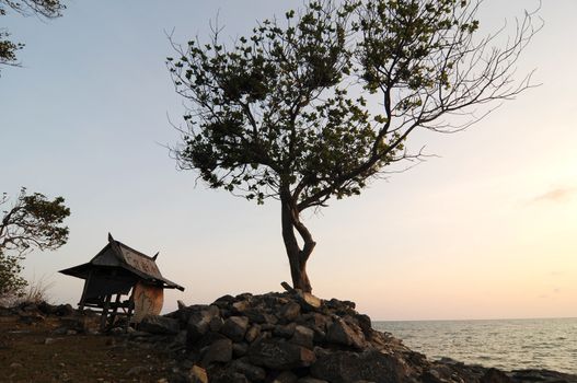 Panorama Topejawa beach at Takalar Indonesia