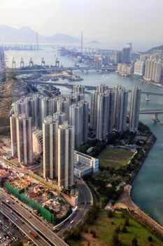 View of the bay from the 76th floori n Hong Kong