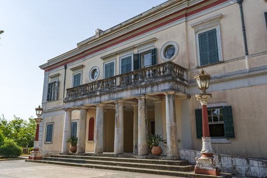 Mon Repos palace in Corfu island at Greece