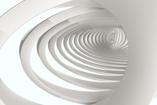 3d rendering, white interior building structure. Computer digital background