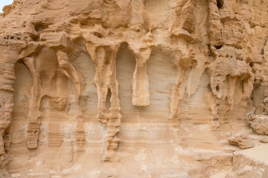 erosion in the rocks of timna national park in israel