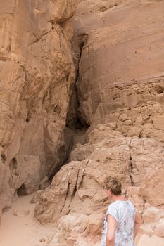 woman at the timna national park in eilat israel