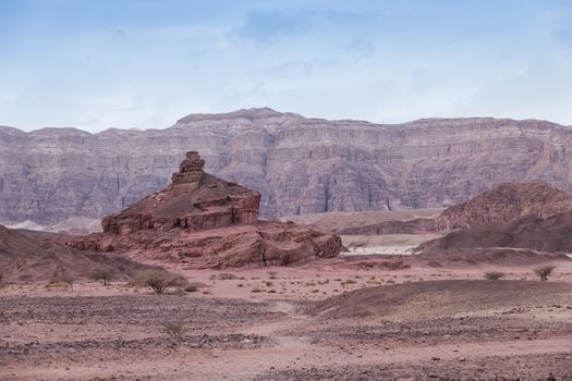 the rock called spiral hill in timna national park in israel