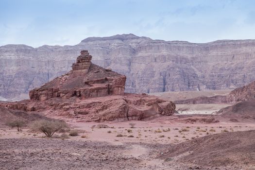 the rock called spiral hill in timna national park in israel