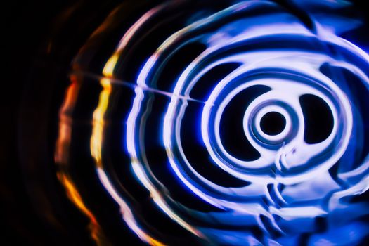Sound waves in the visible full color in the dark