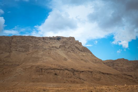 desert of israel near masada at the dead sea