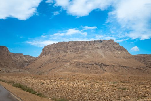 desert of israel near masada at the dead sea