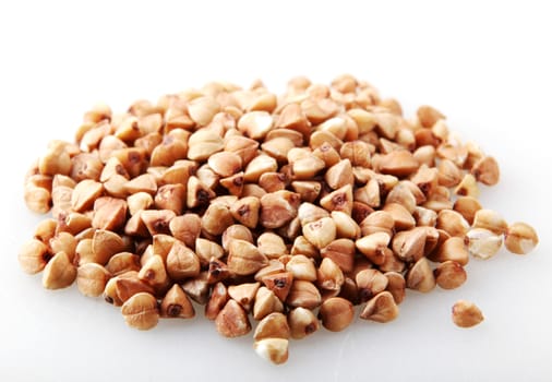 Buckwheat (Fagopyrum Еsculentum) Against White Background