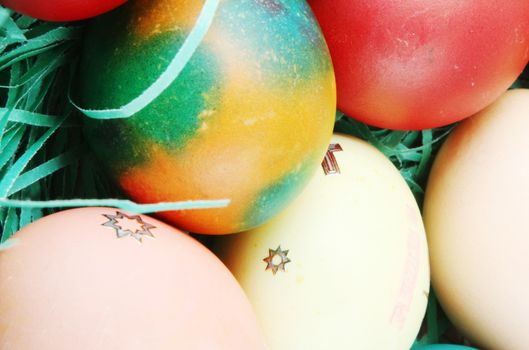 Studio Shot Of Colorful Easter Eggs