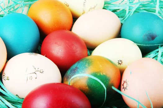 Studio Shot Of Colorful Easter Eggs