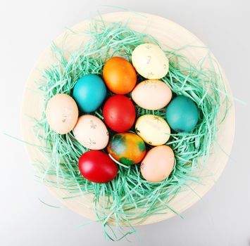 Studio Shot Of Colorful Easter Eggs