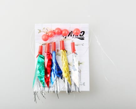 Fishing Tackle Against White Background