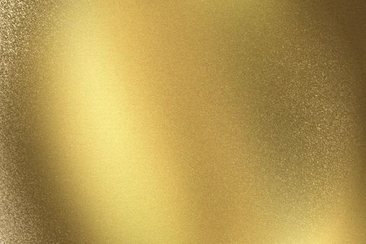 Brushed golden wave metal sheet, abstract texture background