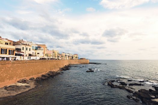 seafront city of Alghero, Sardinia, Italy